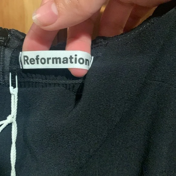 NWT Reformation Black Dress - Picture 3 of 10